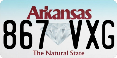 AR license plate 867VXG
