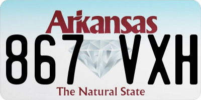 AR license plate 867VXH