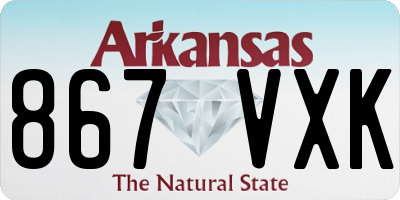 AR license plate 867VXK