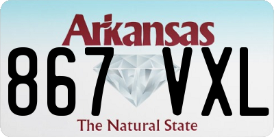 AR license plate 867VXL