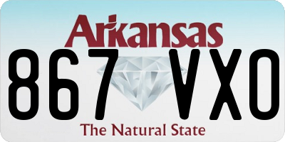 AR license plate 867VXO