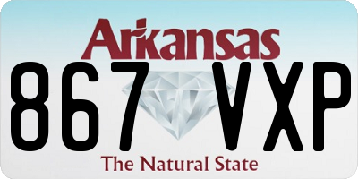 AR license plate 867VXP