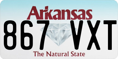 AR license plate 867VXT