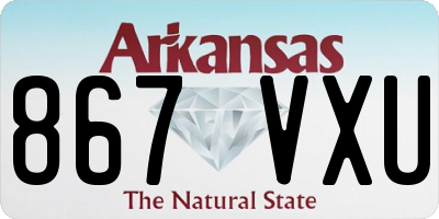 AR license plate 867VXU