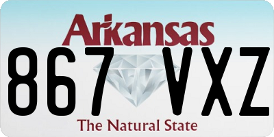AR license plate 867VXZ