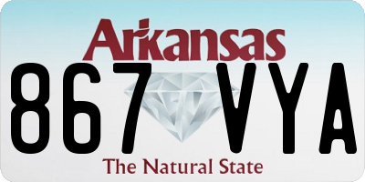 AR license plate 867VYA