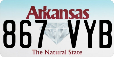 AR license plate 867VYB