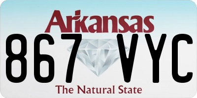 AR license plate 867VYC