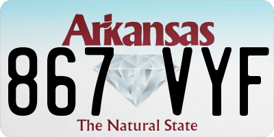 AR license plate 867VYF