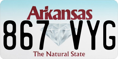 AR license plate 867VYG
