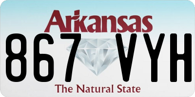 AR license plate 867VYH