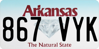 AR license plate 867VYK
