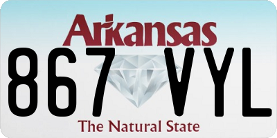 AR license plate 867VYL