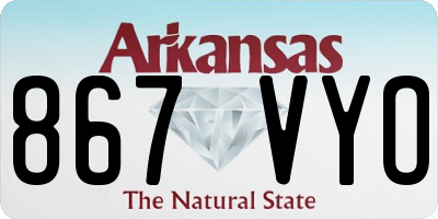 AR license plate 867VYO
