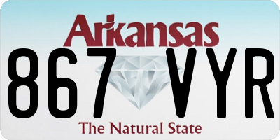 AR license plate 867VYR