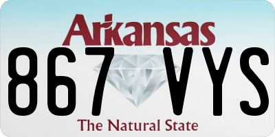 AR license plate 867VYS