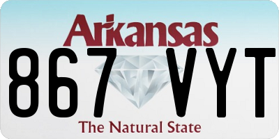 AR license plate 867VYT