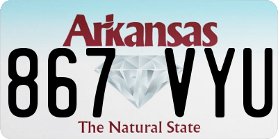 AR license plate 867VYU