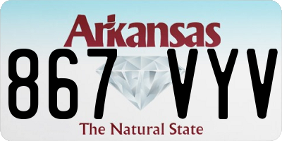 AR license plate 867VYV