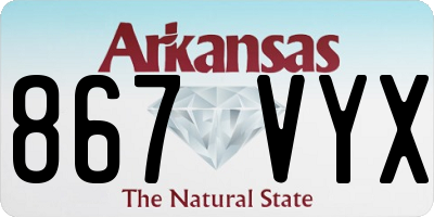 AR license plate 867VYX