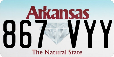 AR license plate 867VYY