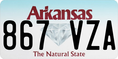 AR license plate 867VZA