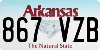 AR license plate 867VZB