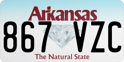 AR license plate 867VZC