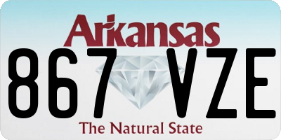 AR license plate 867VZE