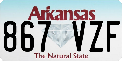 AR license plate 867VZF