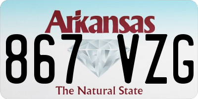 AR license plate 867VZG