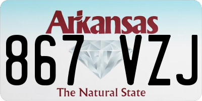AR license plate 867VZJ