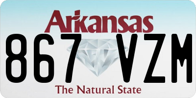 AR license plate 867VZM