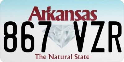 AR license plate 867VZR