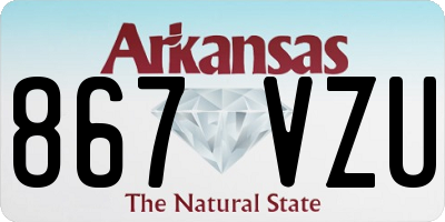AR license plate 867VZU