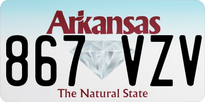 AR license plate 867VZV