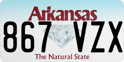 AR license plate 867VZX