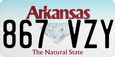 AR license plate 867VZY