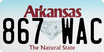 AR license plate 867WAC