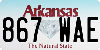 AR license plate 867WAE