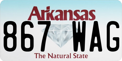 AR license plate 867WAG