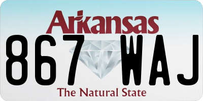 AR license plate 867WAJ