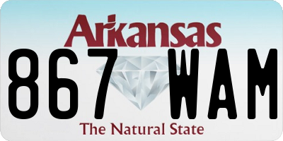 AR license plate 867WAM