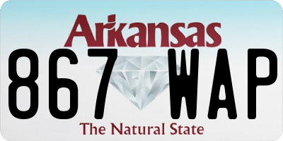 AR license plate 867WAP