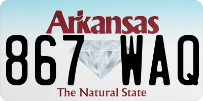 AR license plate 867WAQ