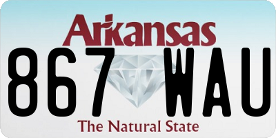 AR license plate 867WAU