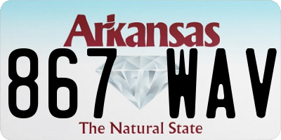 AR license plate 867WAV
