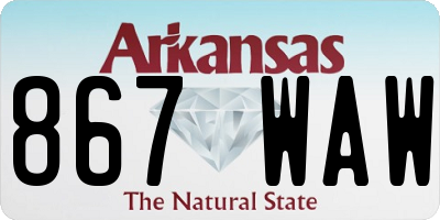 AR license plate 867WAW
