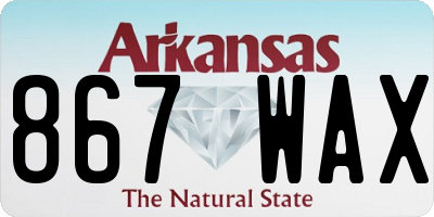 AR license plate 867WAX