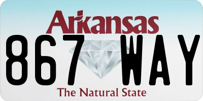 AR license plate 867WAY